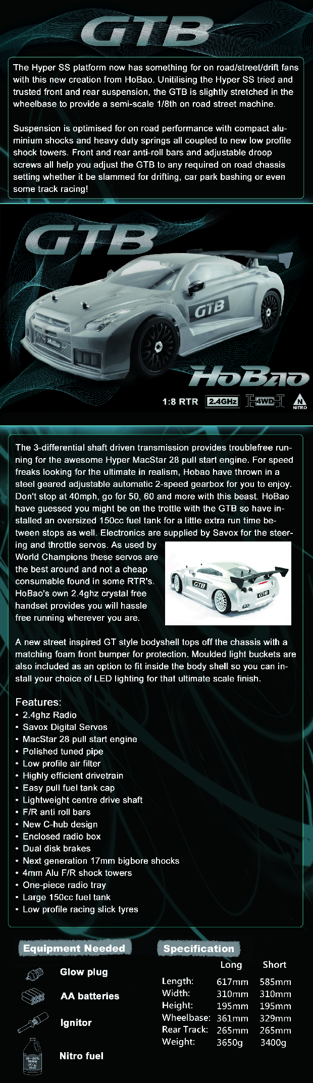 Hobao gtb parts sales